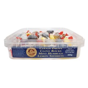 Cough Drops, Clove Rocks, Mint Humbugs, Lemon Sherbets 400g